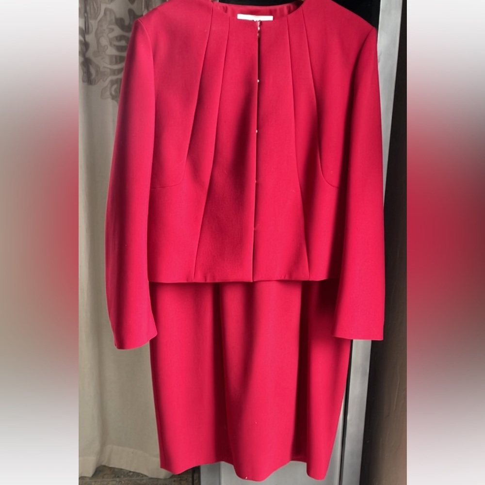 Hugo Boss Size 12 red dress suit and jacket